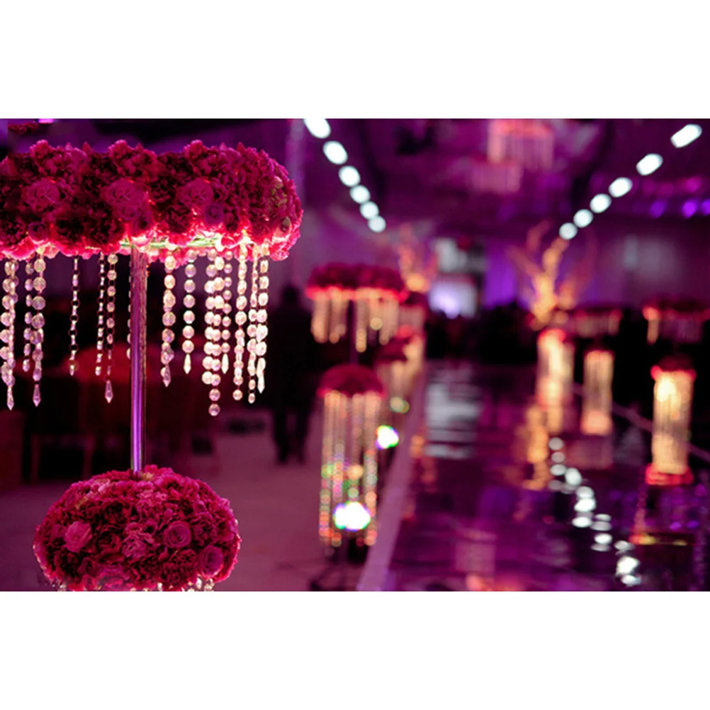 

Crystal Bead Strand Octagonal Acrylic Beads Shimmer Curtain For Wedding Party Decoration Rhinestone Hanging Curtains