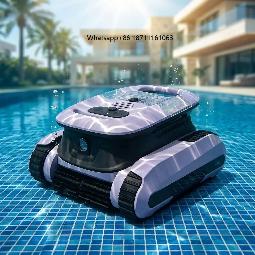 Factory Direct Robotic Pool Cleaner Full Wall Climbing Automatic Filtration Plug Powered 7800mAh Battery for Residential Pools