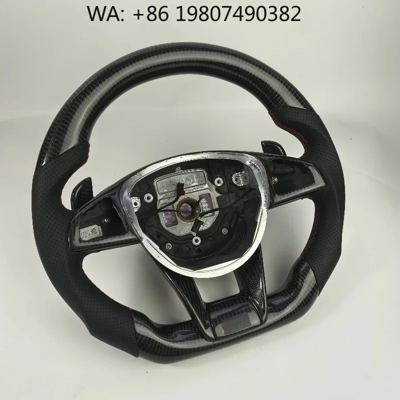 

50MM IP Perforated Carbon Fiber Steering Wheel Custom Luxury Sport For Mid-size Auto Interior