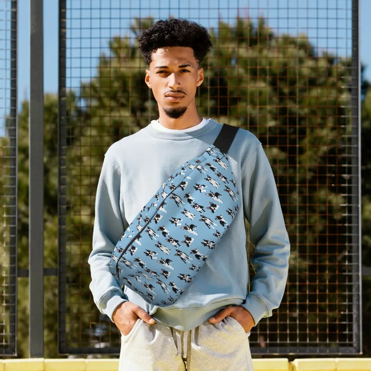 

Сумка-бананка через плечо с изображением милого бостон-терьера, унисекс, регулируемая поясная сумка для путешествий, бега, хранения денег и телефона, нагрудная сумка