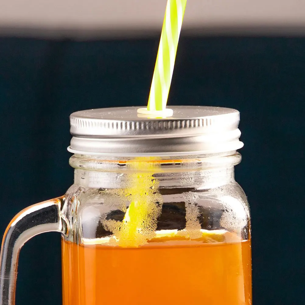 

12Pcs Silicone Straw Hole Plugs Wood Lid Jar Stopper Spill Proof Lid Cover Reusable Drink Straw Seal Jar Lids Plug