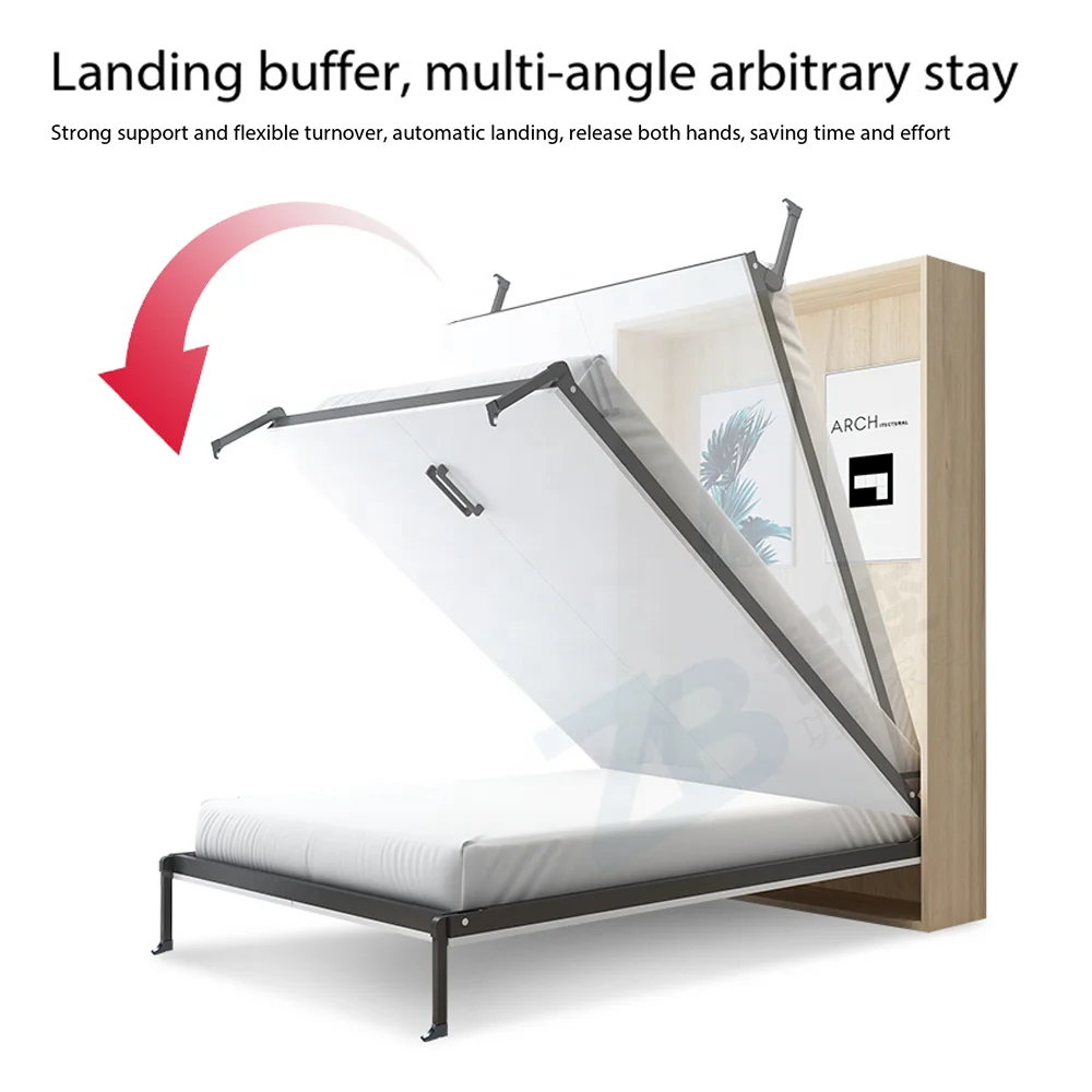 High Quality Custom Convertible Fold-Down Convertible Wall Bed Hardware Kit Furniture Murphy Bed Mechanism Set view 5