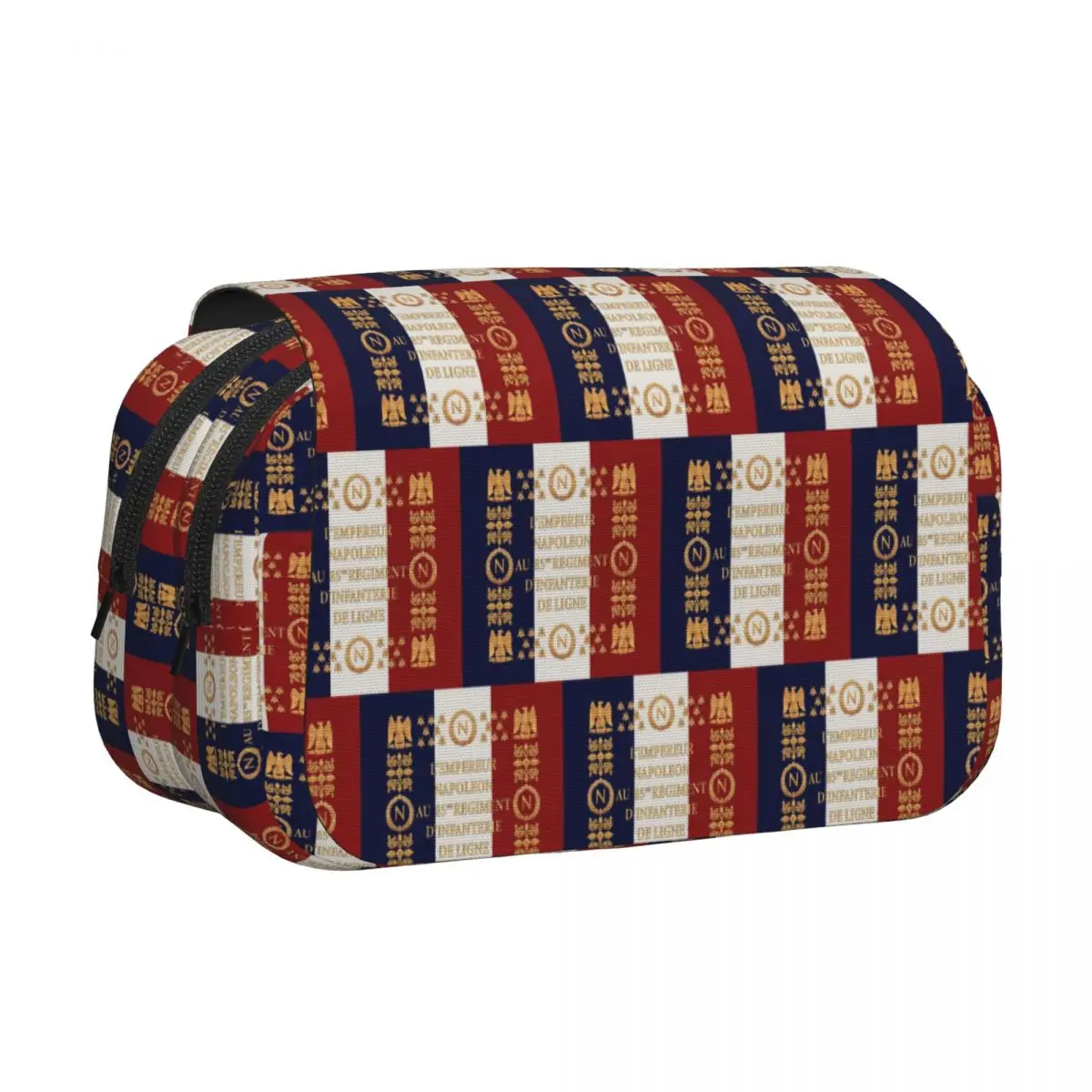 Napoleonic French 85th Regimental Flag Pencil Cases Pencil Pouch Hard Shell Leather Big Capacity Pen Box Pencil