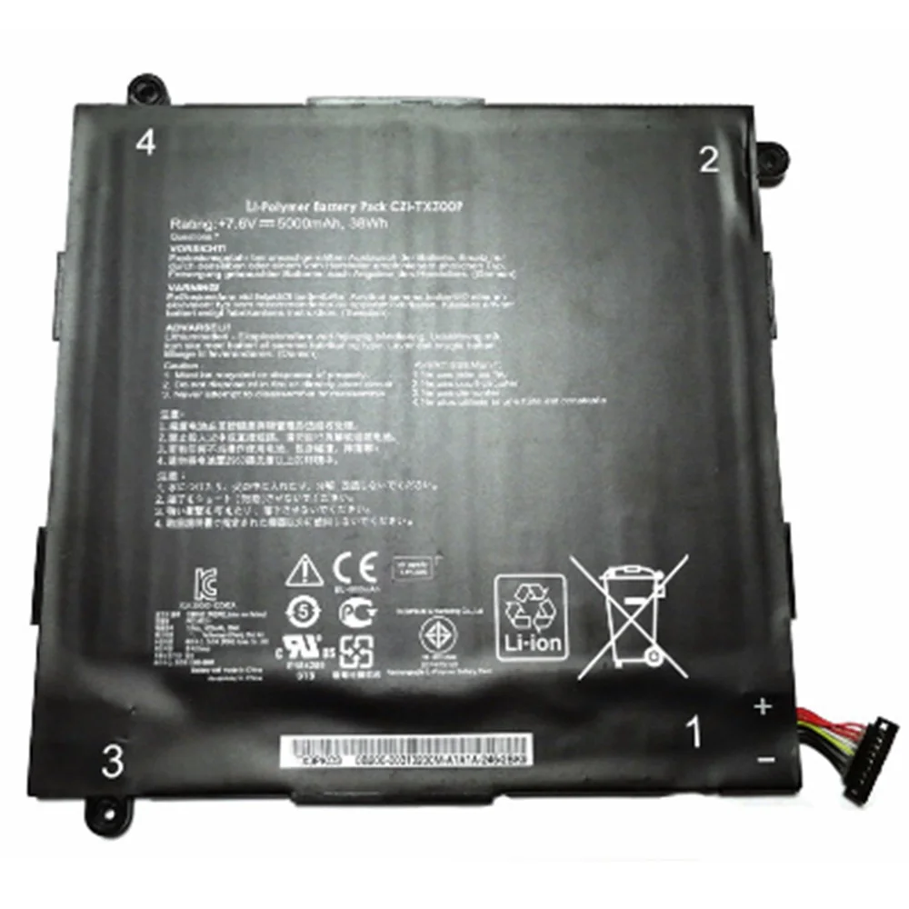 7.6V 38wh 5000mAh C21-TX300P Original C21-TX300P Laptop Battery For ASUS Transformer Book TX300CA 13.3"