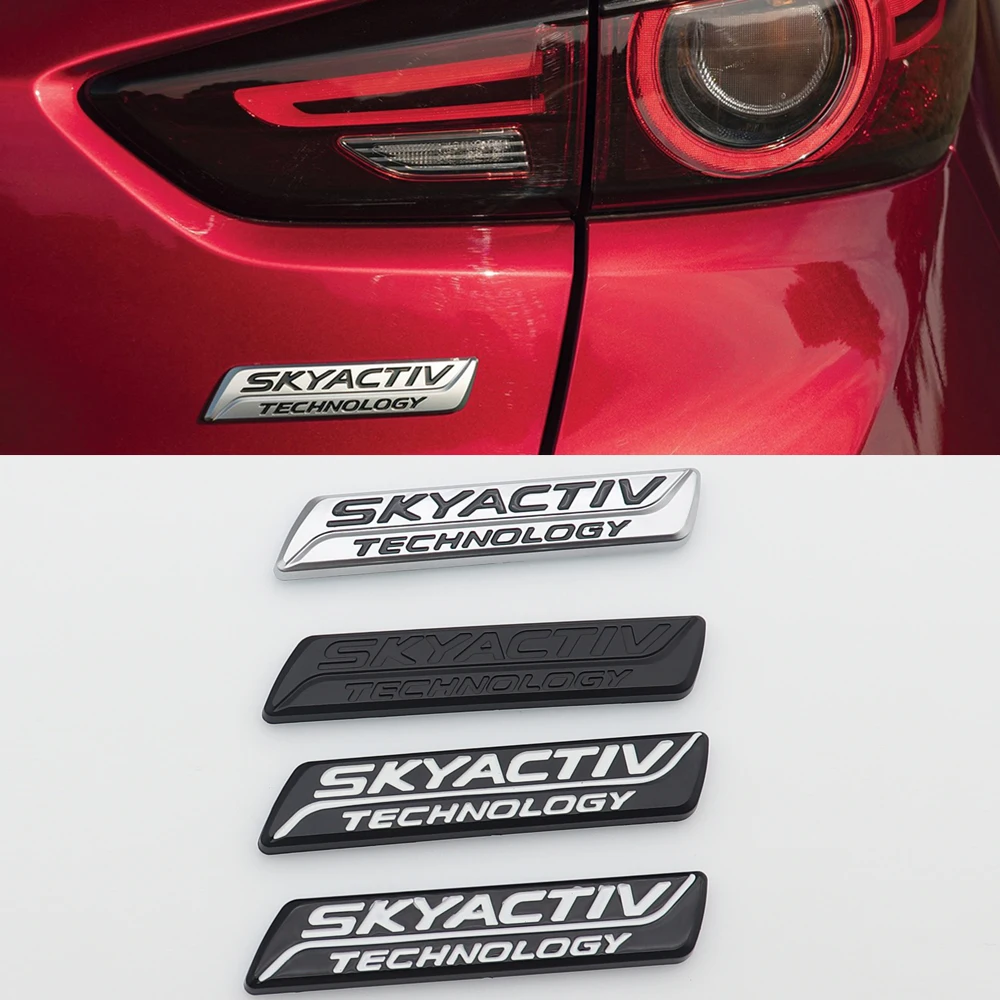 1PC 3D ABS SKYACTIV TECHNOLOGY Car Logo Sticker Tail Bumper Badge Auto Rear Trunk Emblem Decals Styling Accessories MZD