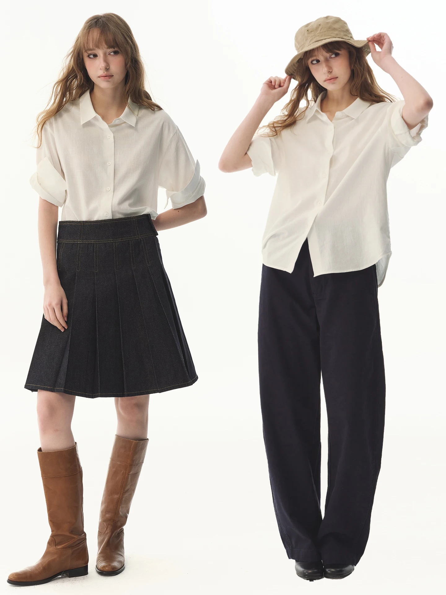 

Женская повседневная хлопковая рубашка UNRETRO с длинным рукавом, свободного кроя, с манжетами, белая, длиной до локтя, дышащая, комфортная