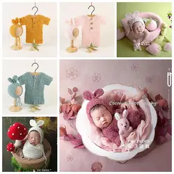 Children photography props hat pants doll multiple sets newborn full moon 100 days photo clothes