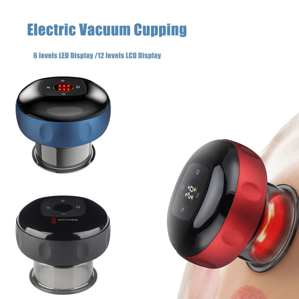 Electric Vacuum Cupping Body Massage Medical Chinese Guasha Scraping Fat Burning Anti-Cellulite Professional Suction Cups