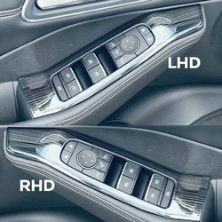 Anti-scratch Metal Door Window Switch Bezel Trim Mouldings For 2022-2024 Nissan X-Trail Rogue T33 Car Styling