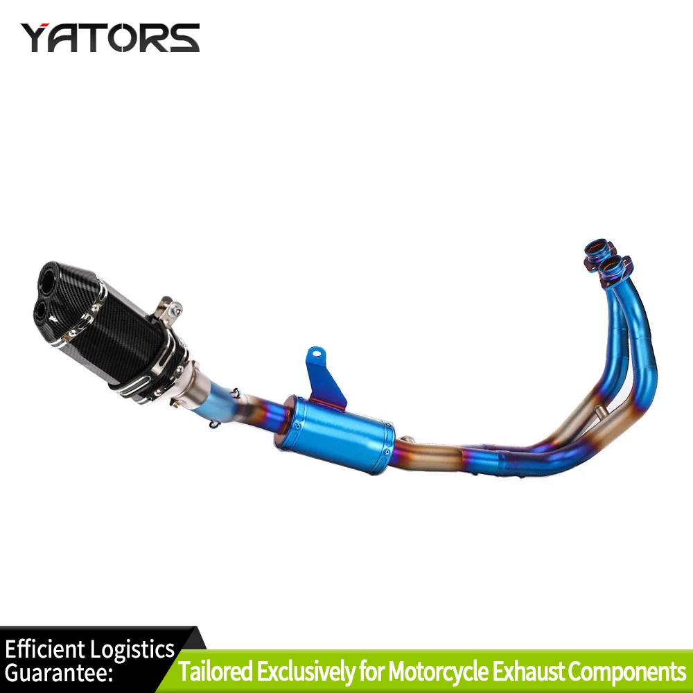 Exhaust Systems For Yamaha YZF R7 2021-2025 Bolt-on Full Exhaust Header Link Pipe Blue Muffler Exhausts Pipes
