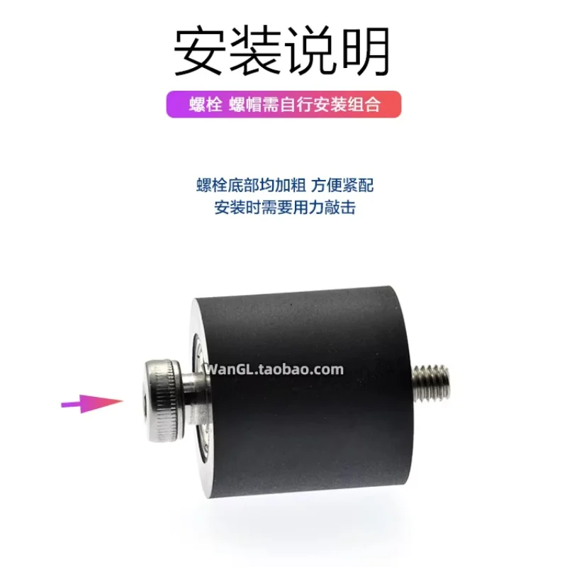 1Pc PU roller PUT626 30-30 rubber coated pulley bearing rolling wheel conveyor belt accessory