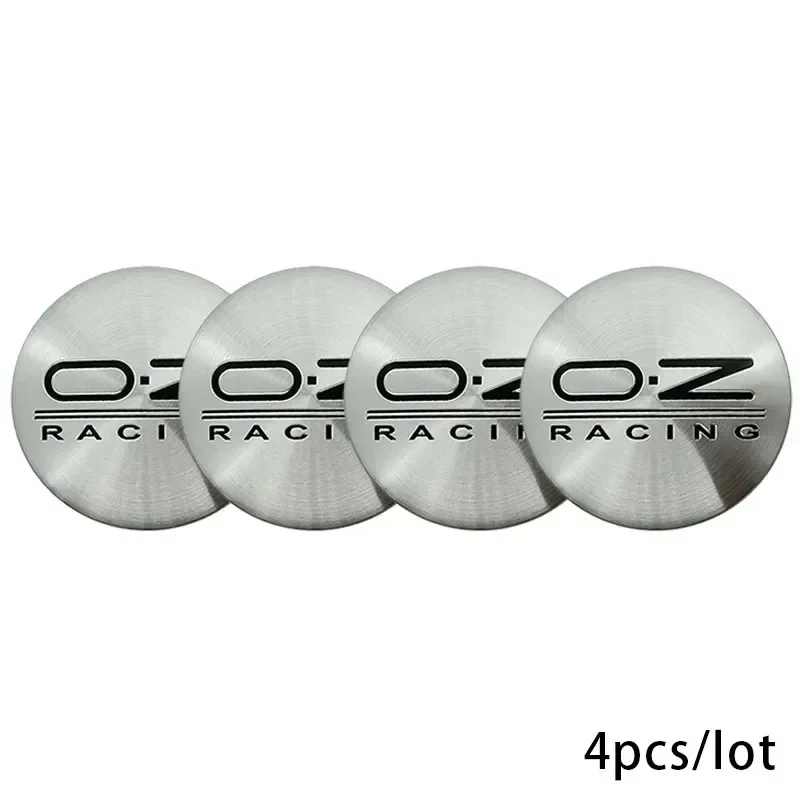 4 buah 56MM OZ Emblem pusat roda mobil penutup Hub stiker untuk NISSAN Audi Mazda Honda Tesla Lexus Chevrolet Hyundai