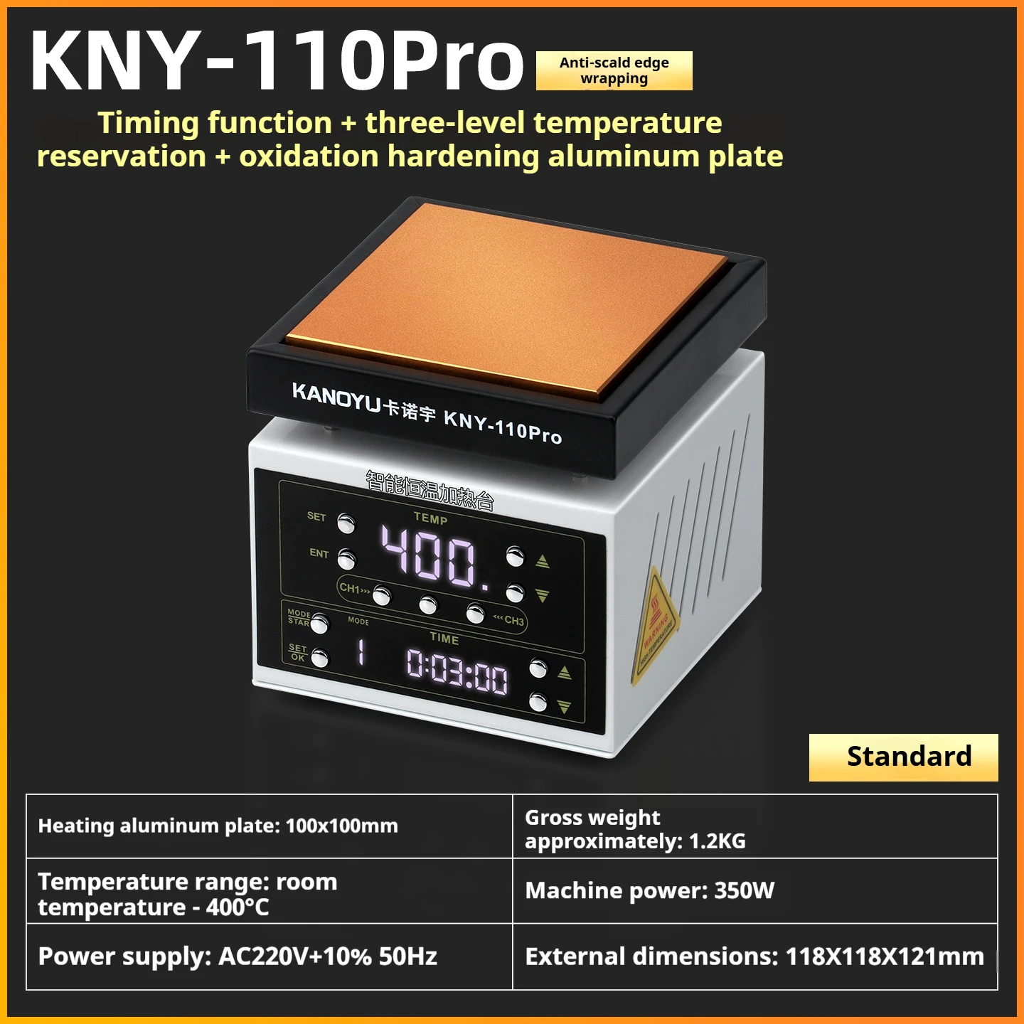 

Intelligent constant-temperature PCB soldering timed preheating platform for heating table