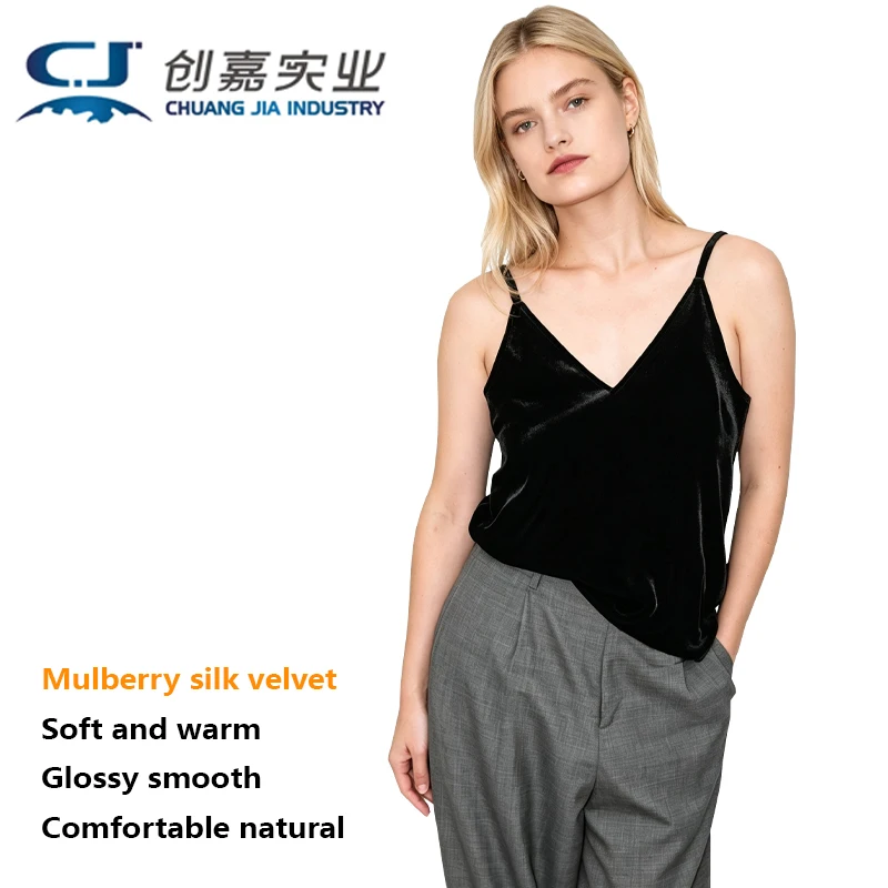 High-end Silk Velvet Women's Blouse, Simple and Elegant Strapless Top, Comfortable and Cool Lightweight for Spring and Summer