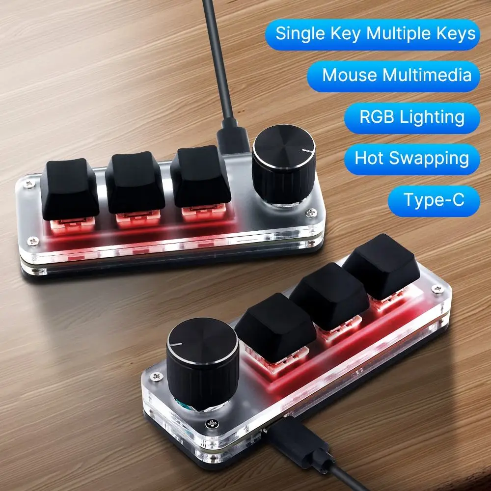 

Programming Keyboard 3keys SayoDevice OSU O3C Magnetic Switches Keyboard Knob Photoshop Multimedia Screen Copy Paste Shotcut