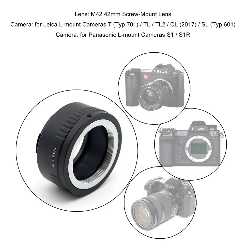 Lens Mount Adapter Accessories Manual Focus Lens Adapter Ring For Leica L Mount Camera T M42-L/T Adapter