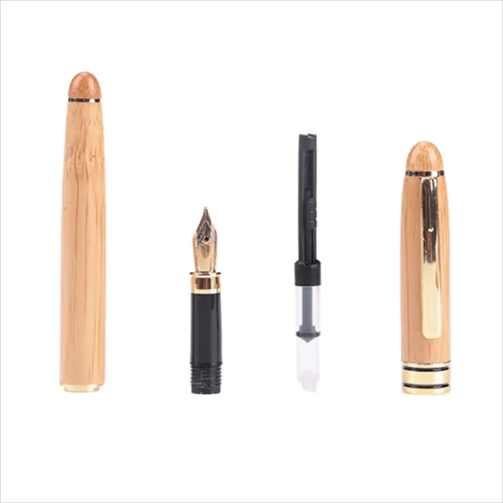 Gifts Smooth Writing Inking Pen Writing Supplies Bamboo Box Pens Bamboo Fountain Pen Nature Bamboo Pen Wood Fountain Pen