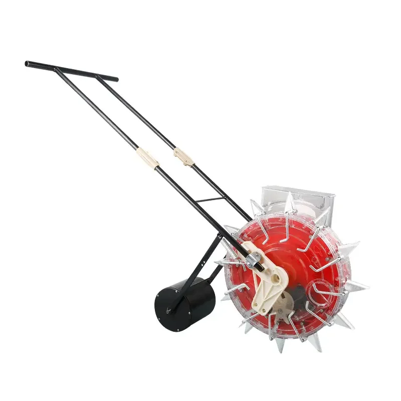 Agricultural Machine 2 in 1 fertilizer and Planter Distance adjustable manual push corn maize seeder