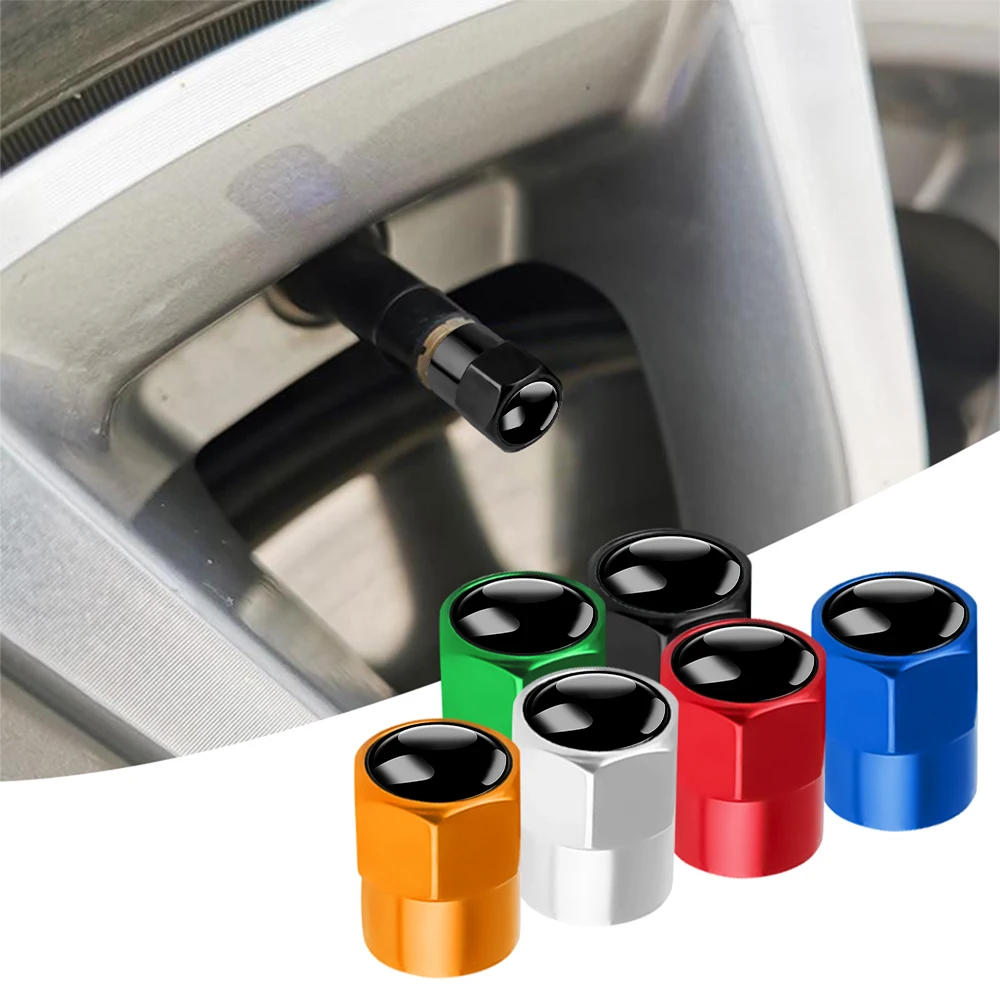 4PCS Car Wheel Valve Caps Stem Cover Tyre Air Valve Cover For Tesla Model 3 Model Y Model 3 Highland Model Y Juniper Model YL
