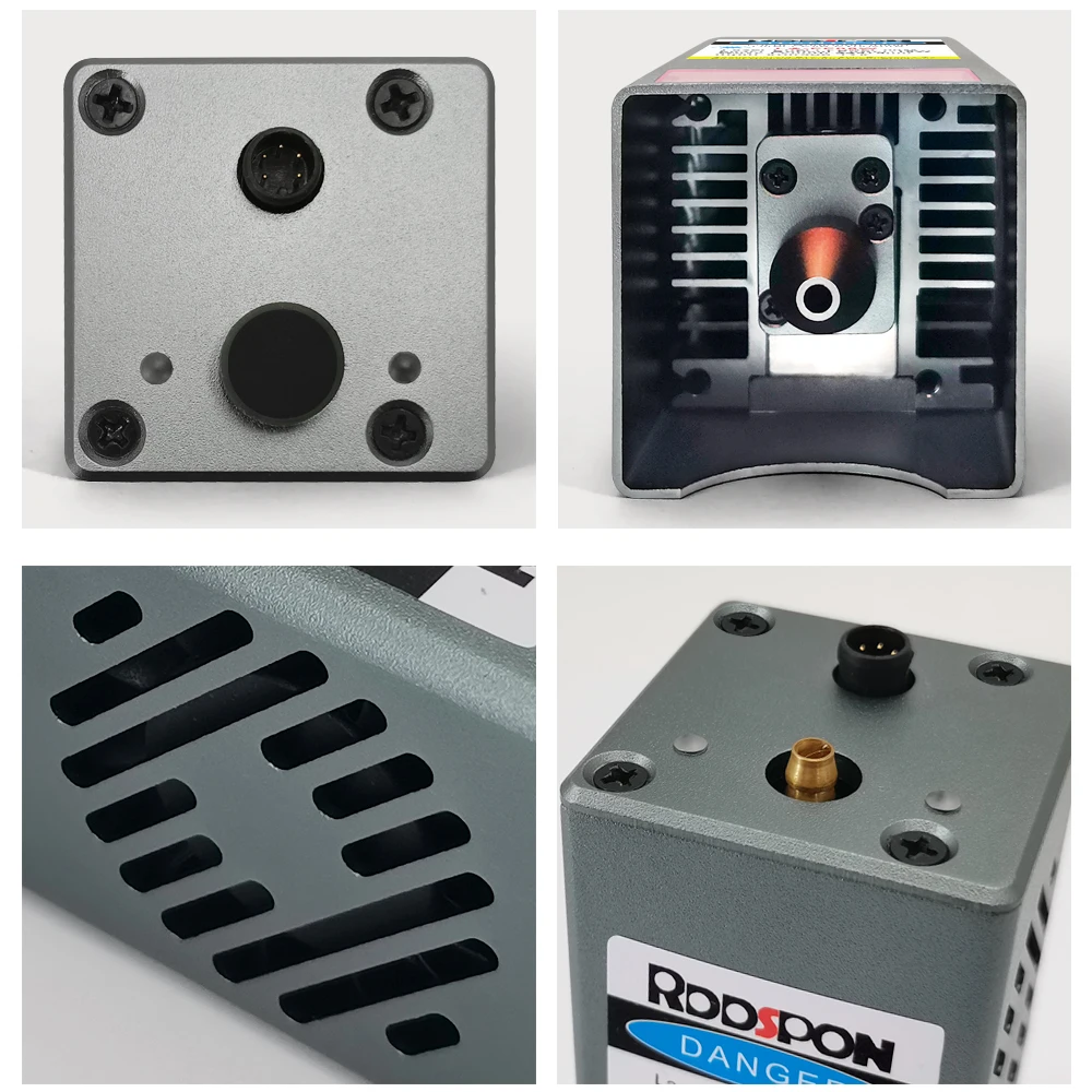 Imagem -06 - Conjunto de Módulo de Cabeça a Laser Cnc de Alta Potência Ttl de Assistência a ar Máquina de Gravação a Laser Faça Você Mesmo Corte de Madeira 80w 12v 24v