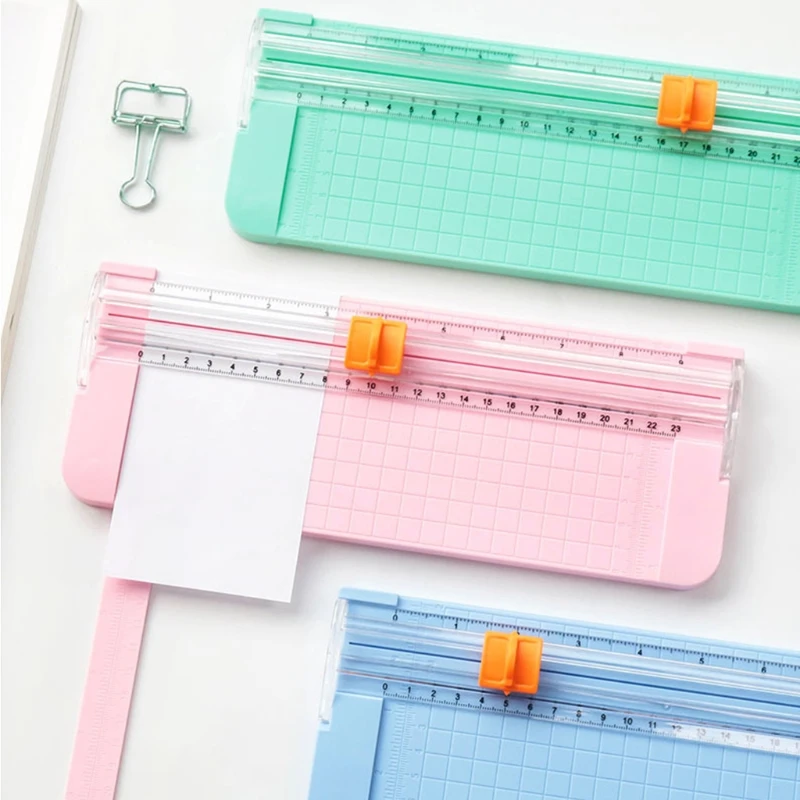 Multi-in-1 Paper Cutter with Extending Scale Ruler Dual-scale Paper Trimmer Fit for Photo Label Cardstock Craft Projects