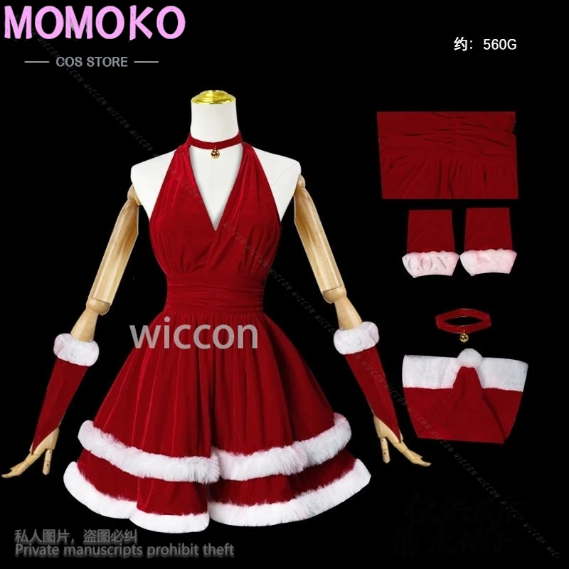 Vestido de Navidad Lolita, falda roja, disfraz de Anime, uniforme para club nocturno, traje de Carnaval de Año Nuevo para Halloween, mujer y niña personalizado