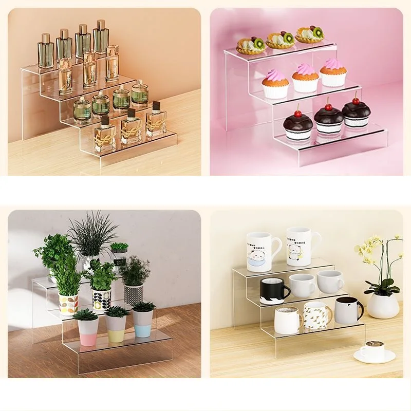 Acrylic Staircase Storage Rack for Blind Boxes Handmade Display Cabinet for Desktop And Countertop Room Display Organizer