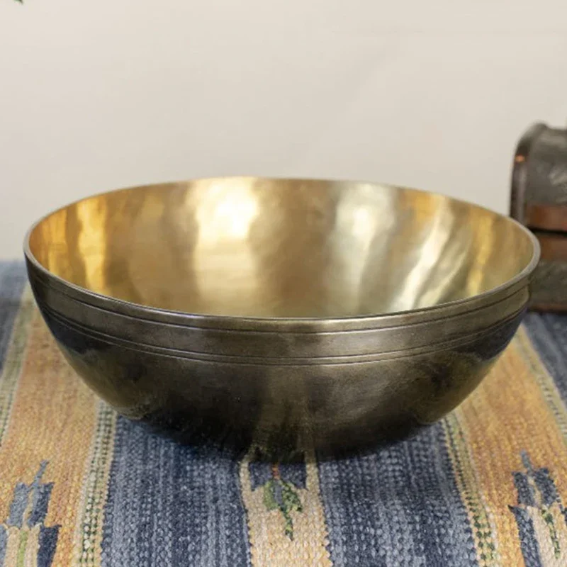 Nepal Singing Bowl Handmade Sound Bowl Ugin Engraving Line Meditation Yoga Copper Buddha Tibetan Bowls Sound Healing Therapy