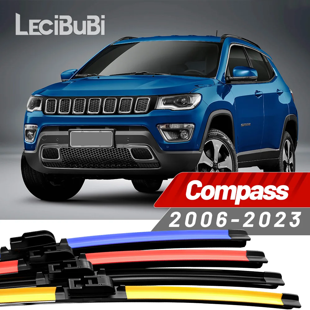 2 Stück für Jeep Compass MK49 MP 2006–2023 2017 2018 2019 2020 2021 2022 2023 2024 Frontscheibenwischerblätter Scheibenwischer