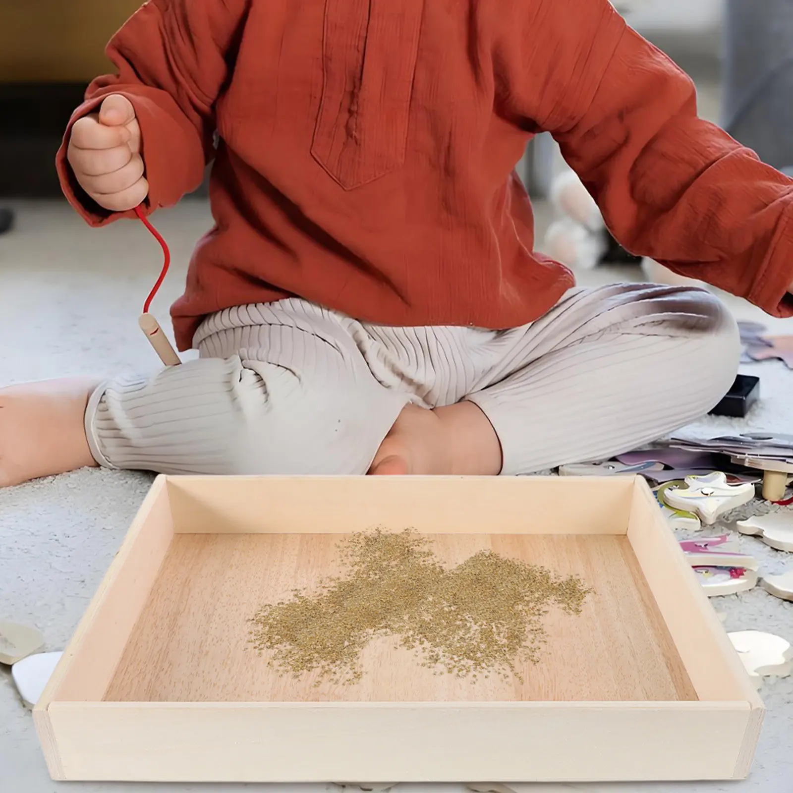 

Мини-квадратная песочница для детей: настольный контейнер для песка, лоток для игр с песком для малышей, уличная песочница