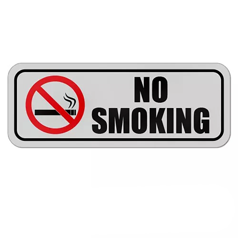 2Pack No Smoking sticker vinyl decal business window door car store bar shop vehicle 7x2.5in