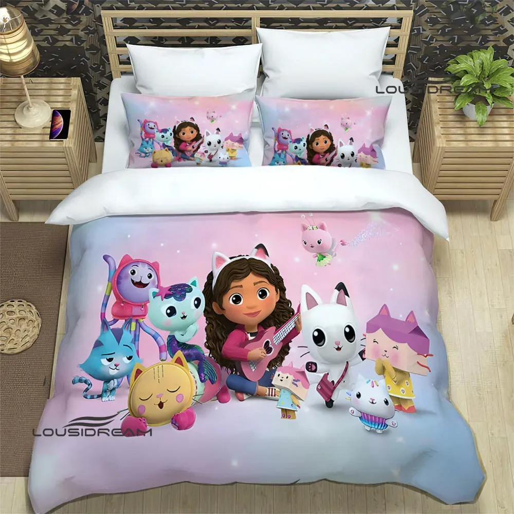 Gabby\'s Dollhouse Bedding Sets exquisite bed supplies set duvet cover bed comforter set bedding set luxury birthday gift