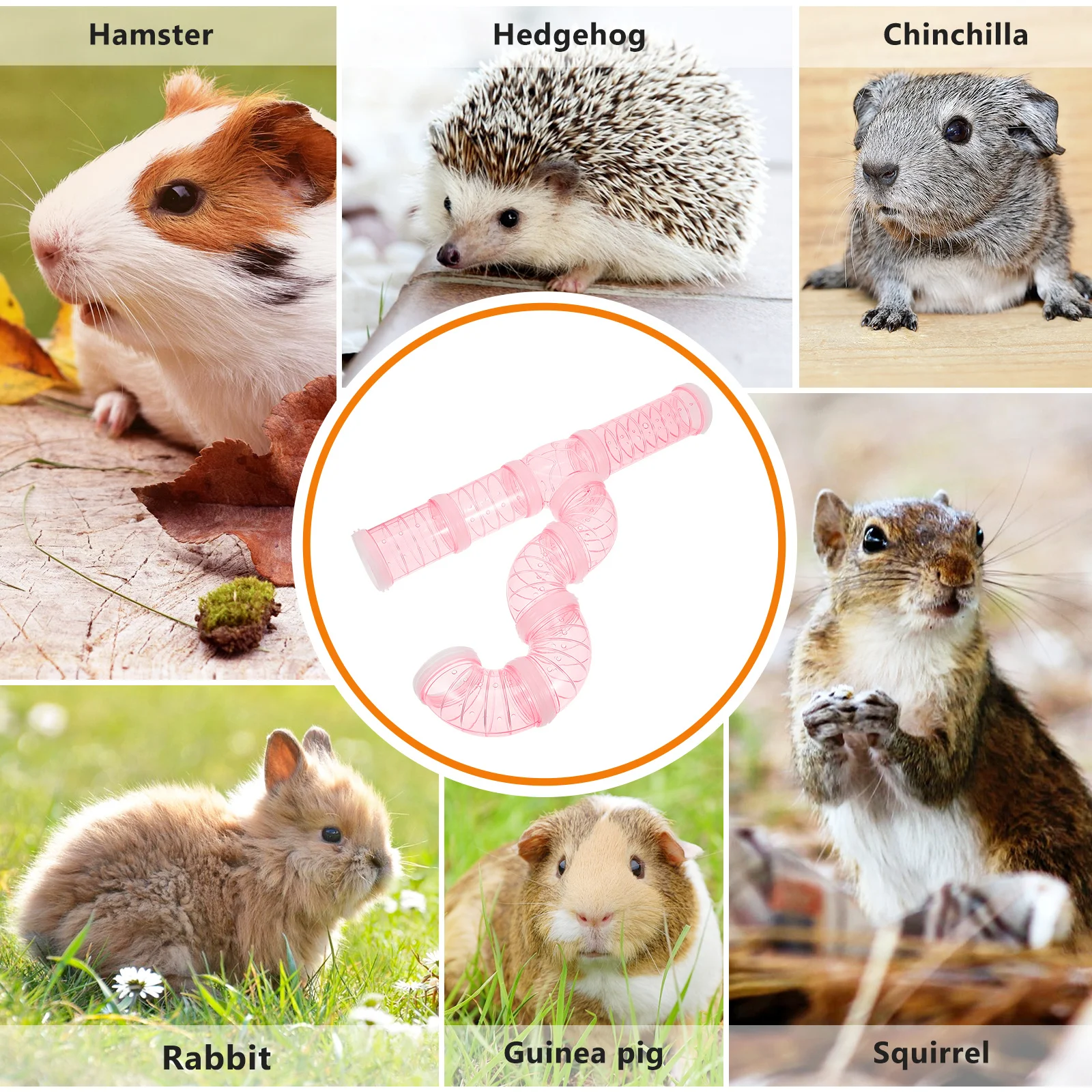 

1 Set Diy Hamster Tunnel Plastic Tube Modular Maze For Small Pets Cage Expandable Connectable Habitat Fun Exercise Animal Cage