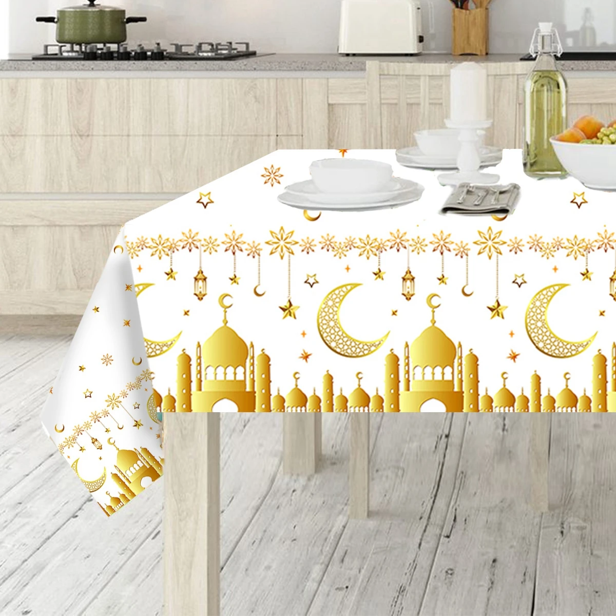 Eid mubarak toalhas de mesa ramadan decoração 2025 muçulmano islâmico festa decoração mesa ramadan fontes festa eid al adha presente islam