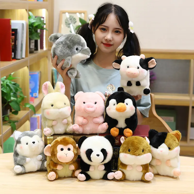 

Soft Cute Stuffed Plush Animal Toys Panda Rabbit Hamster Elephant Penguin Cow Owl Monkey Pendant Home Decor Gift Adult Friend