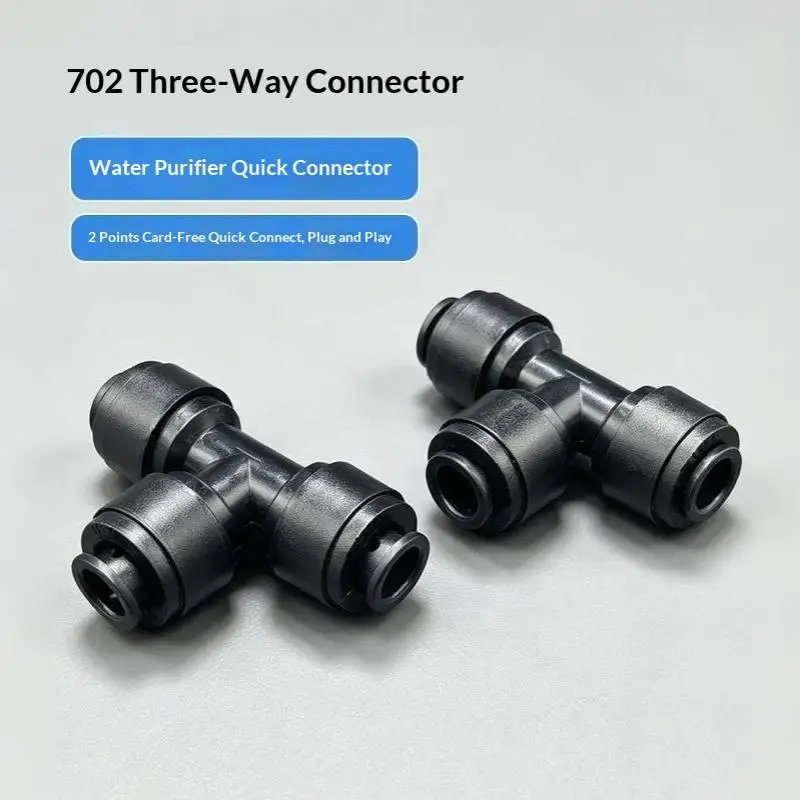 【CC】RO Water Fitting Straight Elbow Tee POM Coupling Hose PE Pipe Glass Bulkhead Connector Water Filter Parts 1/4 6.35mm view 3