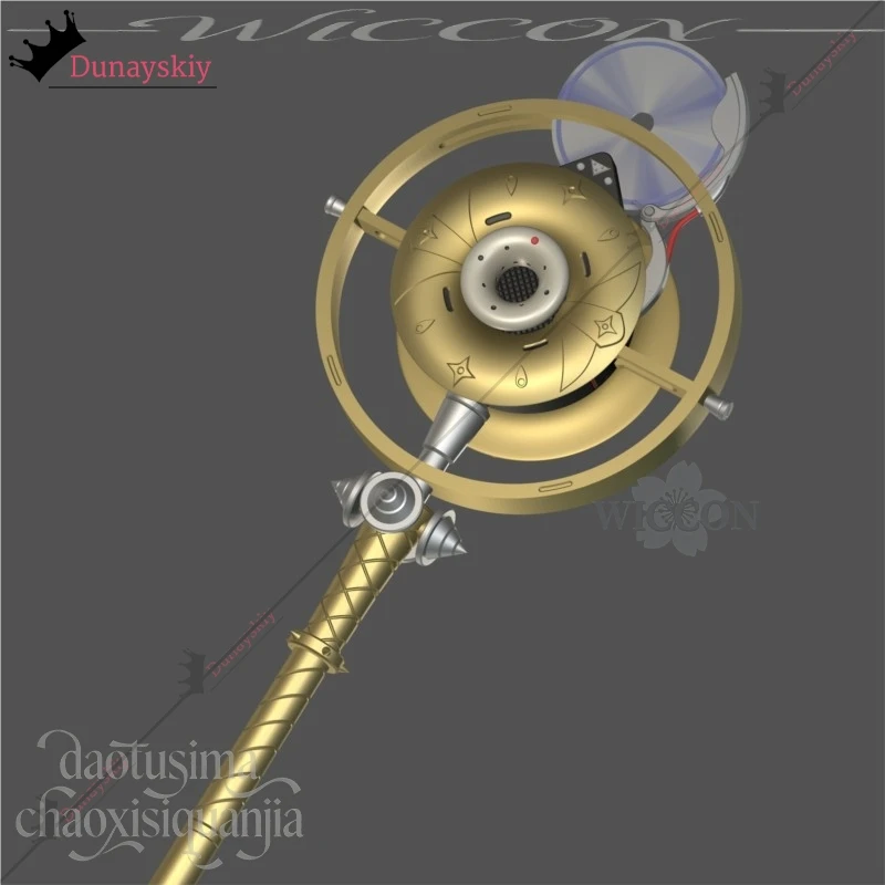 YiNuo*/Game Zenless Zone Zero Cosplay Astra Yao Kawaii Idol Fake Microphone 3D Polylactic Acid Props Magical Staff - view 6