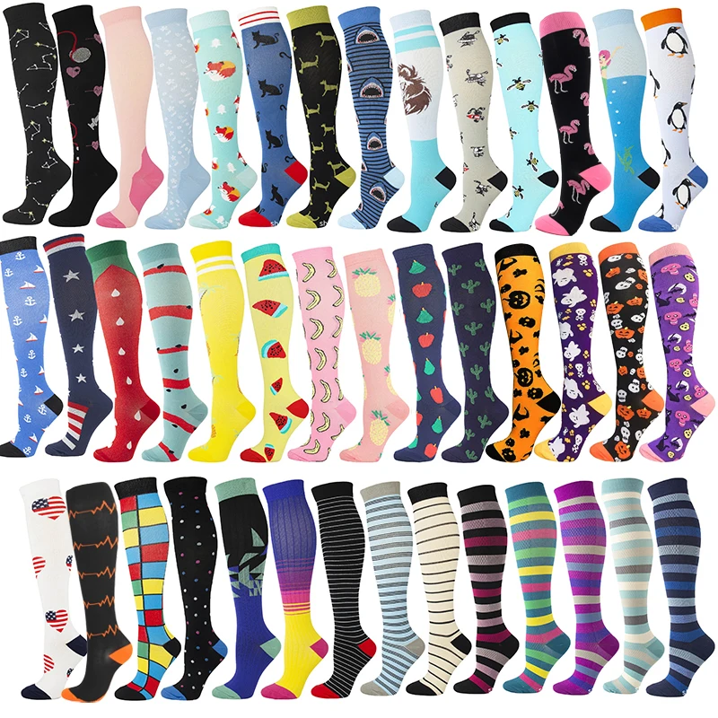 Compression Socks 20-30 mmgh Best for Varicose Veins Athletic Medical Nurse Running Flight Travels Stocking Men Women