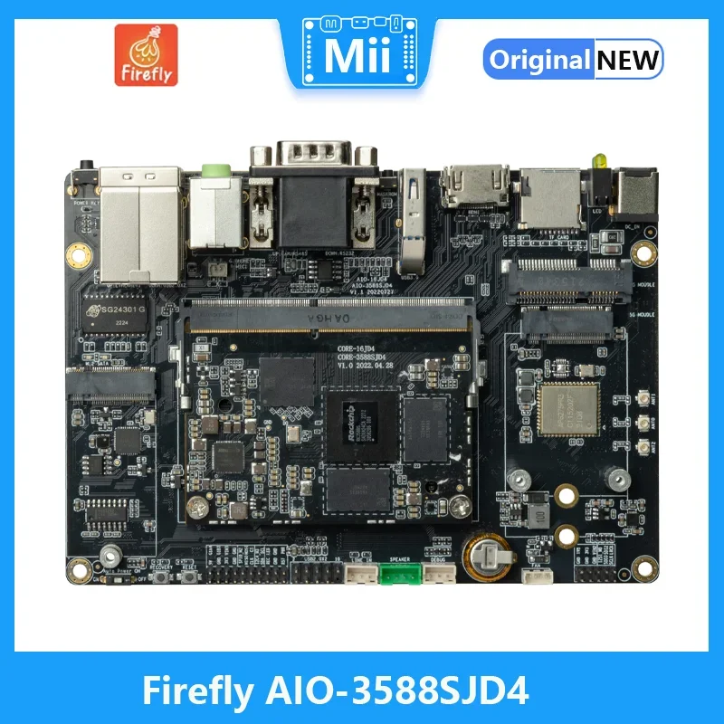 AIO-3588SJD4 Placa base AI de 8 núcleos 8K Rockchip RK3588S nuevo procesador de 64 bits de 8 núcleos y Gigabit Ethernet y WiFi6 de doble banda