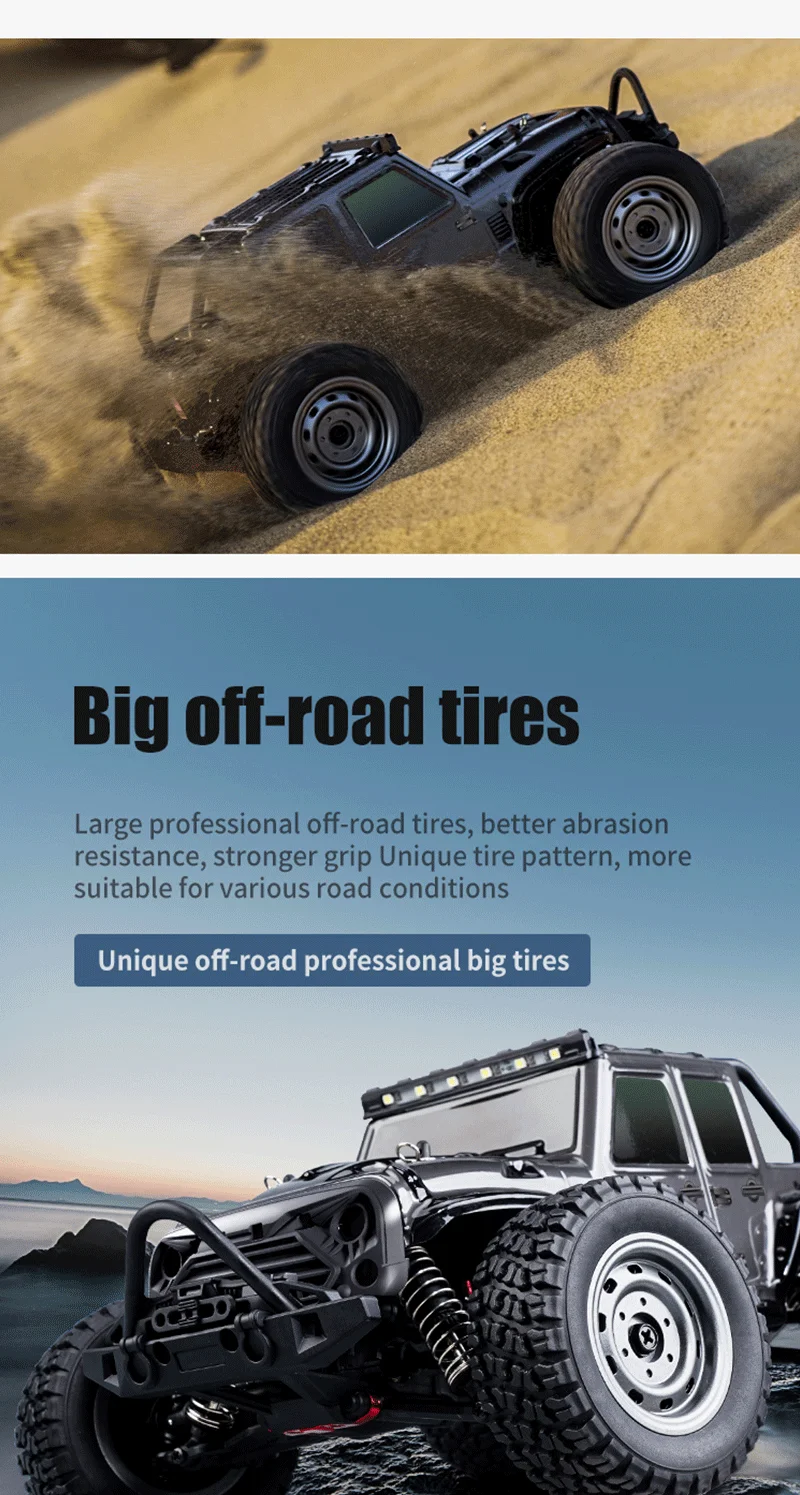 50 or 80KM/H Rc Cars 1/16 Off Drift Road 4WD with LED 2.4G Waterproof Remote Control Monster Truck for Adults and Kids Toy Gift