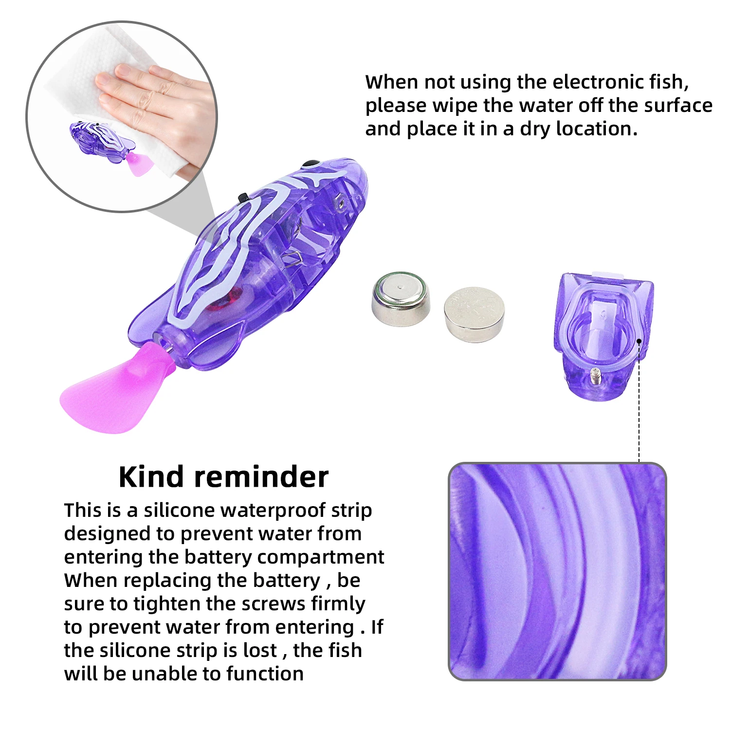 Pez electrónico que puede nadar, ducha para niños, brillo, natación de peces pequeños, sway, juguetes masculinos y femeninos, brillo de inducción