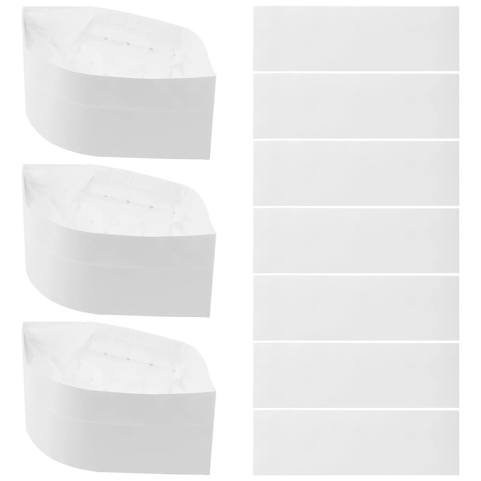 

20pcs Paper Chef Hats Disposable Cooking Caps For Restaurant Bakery Kitchen Bbq Safe Food Service Hat Retro Diner Server Cap