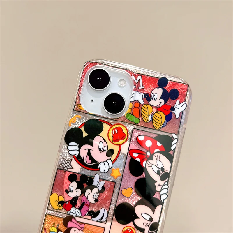 Urocze etui z bezprzewodowym ładowaniem Mickey Minnie Magsafe do iPhone'a 13 14 15 16 Pro Max Urocza pluszowa podstawka magnetyczna z Myszką Miki