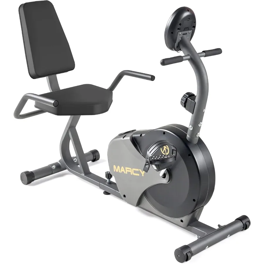 

Magnetic Recumbent Bike with Adjustable Resistance and Transport Wheels, 11.00 x 22.00 x 31.00"