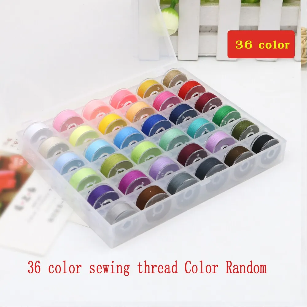 25/36 Color Handmade Embroidery Sewing Threads Polyester Home Hand Stitching Sewing Machine Supplies Yarn Line Box Color Random