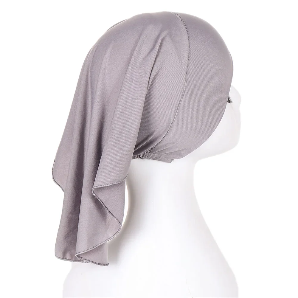 Soft Inner Hijab Caps Muslim Stretch Turban Chemo Cap Islam Underscarf Bonnet Female Headband Tube Cap Headcover Turbante Mujer