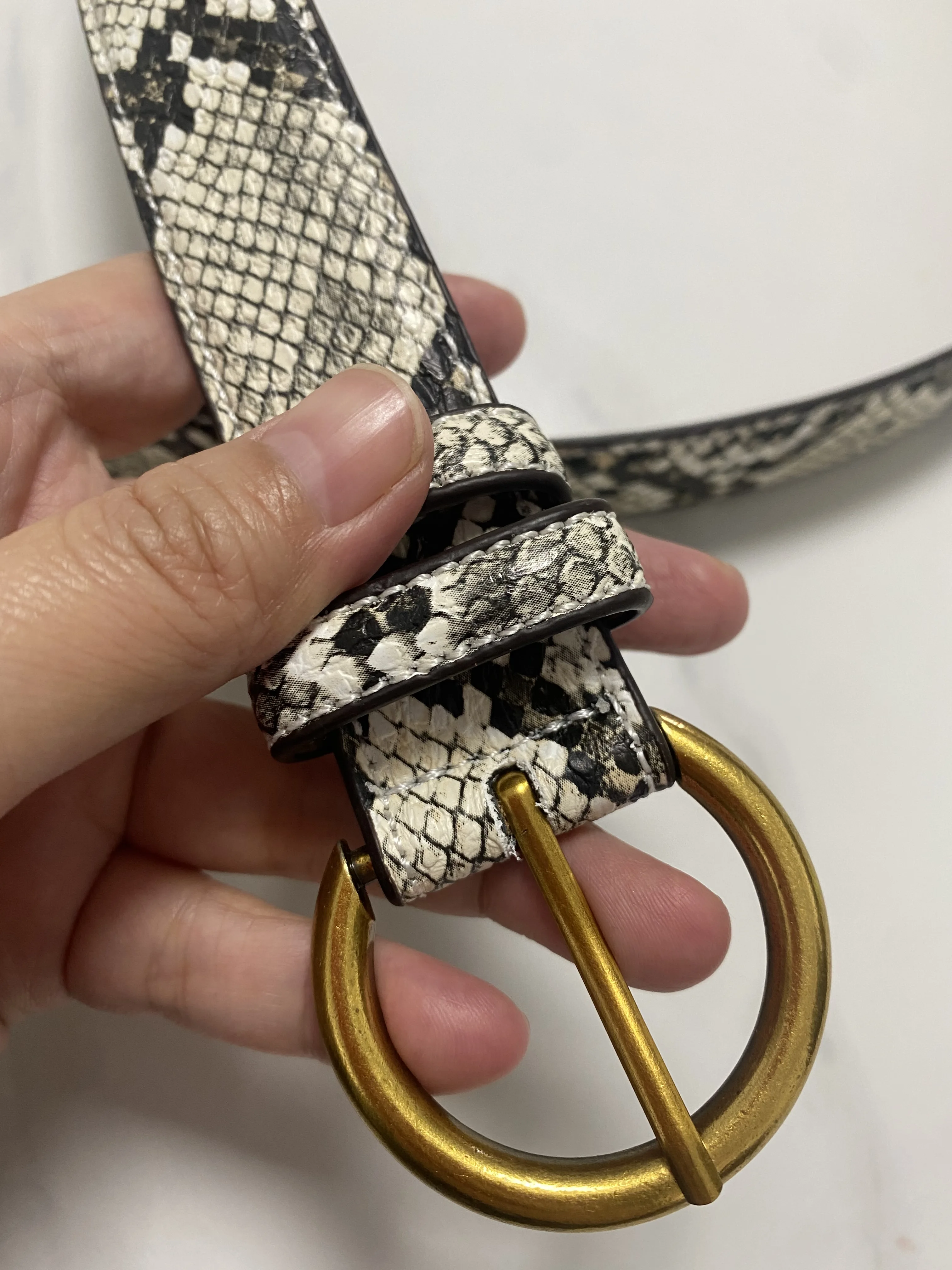 Ceinture large en cuir PU imprimé peau de serpent pour femmes, ceintures de smoking pour femmes, corsets habnommée, ceinture décorative, mode, R2019