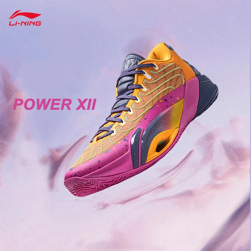 

LI-NING POWER XII jungle POP Men Basketball Shoes Lightweight non-deformable professional basketball game shoes ABAV067