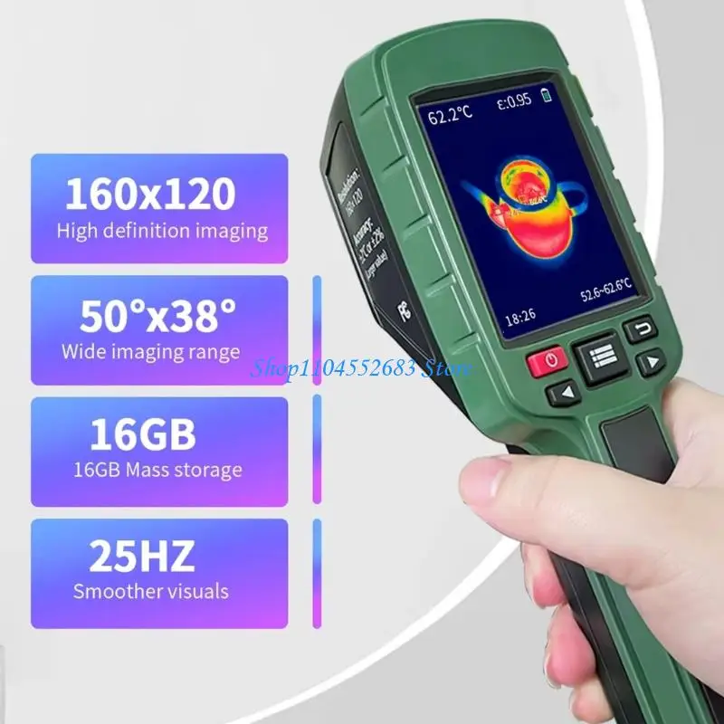 Y6GD Professional Infrare Thermal Imaging Camera Detector 120x160 Pixels High Sensitivité Temperature Gangs 20 ℃ ~ 400 ℃