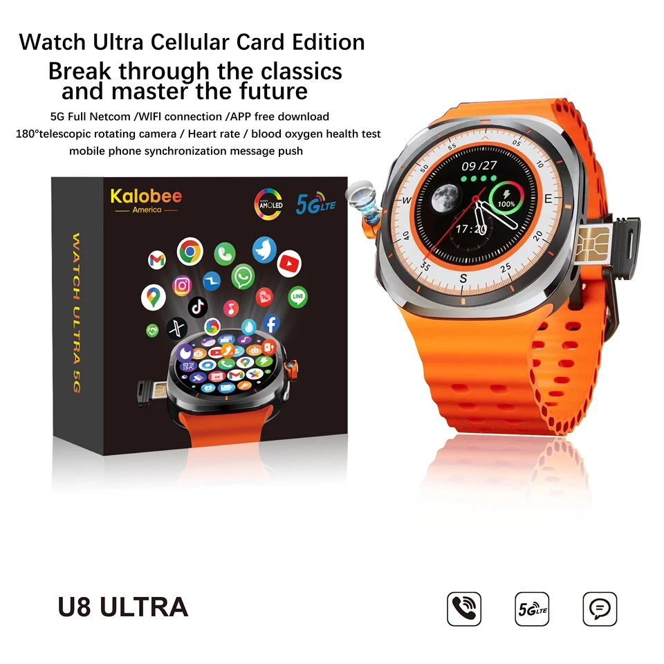

5G Call Smart Watch Independent SIM Card Camera Video Call 1480 mAh Battery NFC GPS Outdoor Sports Men Women Smartwatch 2025 New